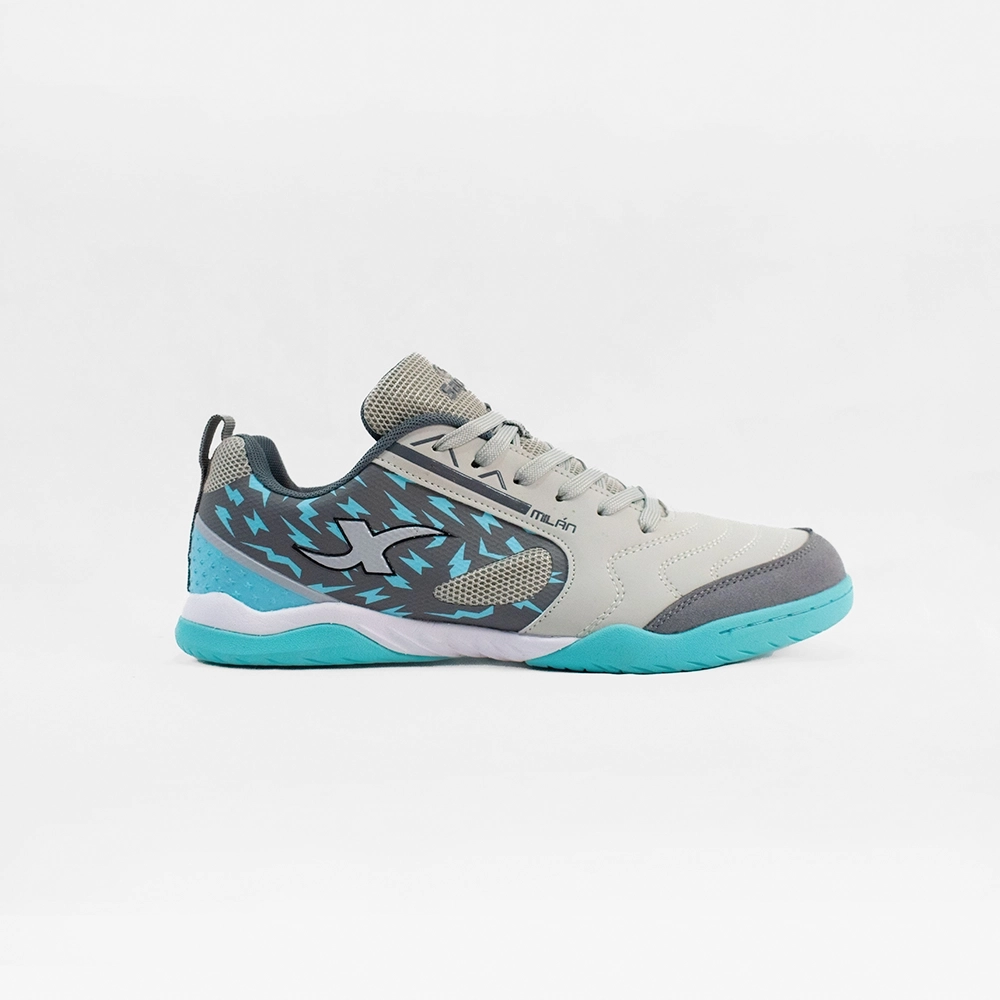 Zapatilla World Milán – Gris + Celeste