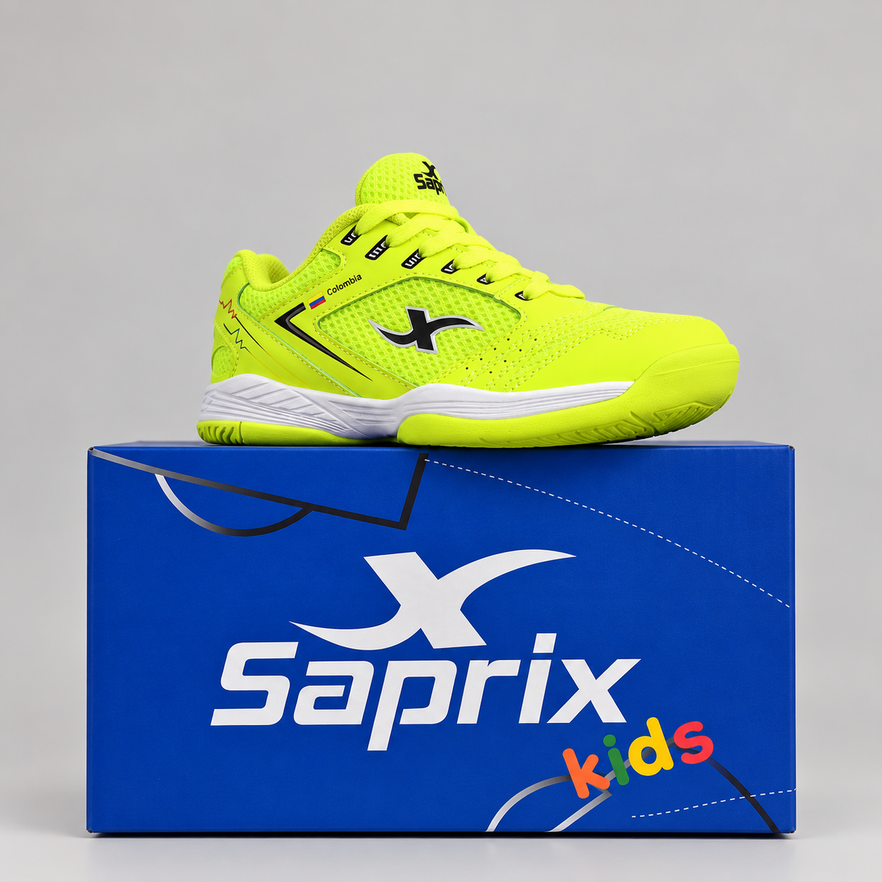 Zapatilla Colombia - Verde Neón Kids