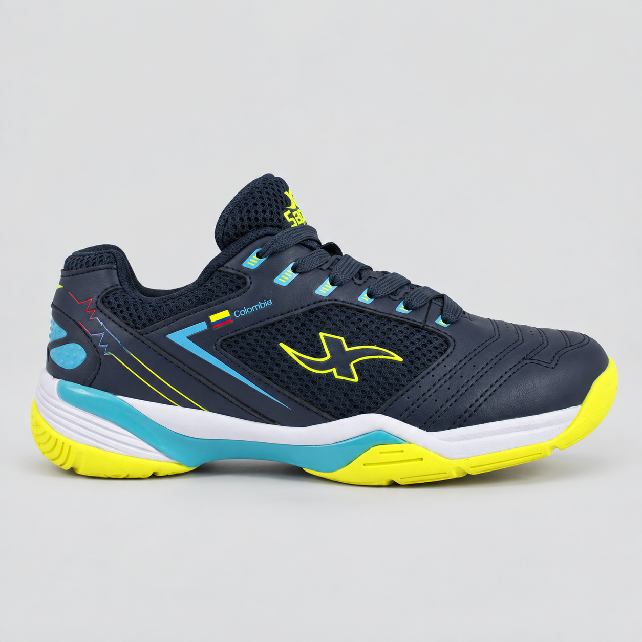 Zapatillas Colombia - Azul Oscuro + Verde Neón