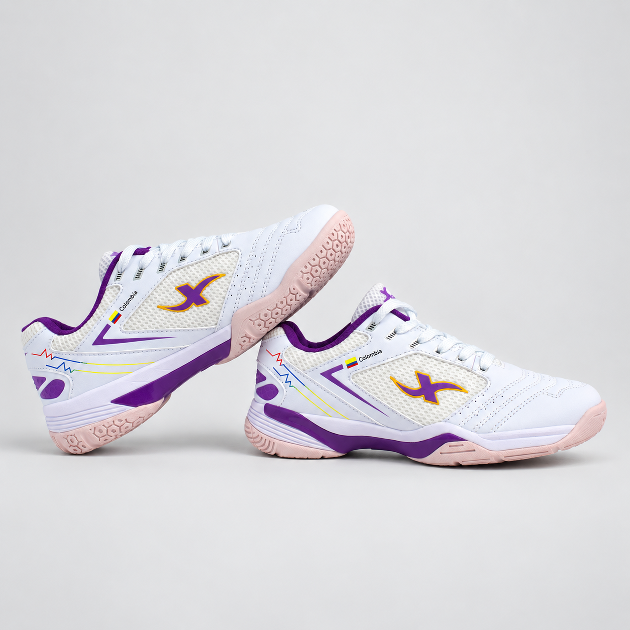 Zapatilla Colombia – Blanco + Lila