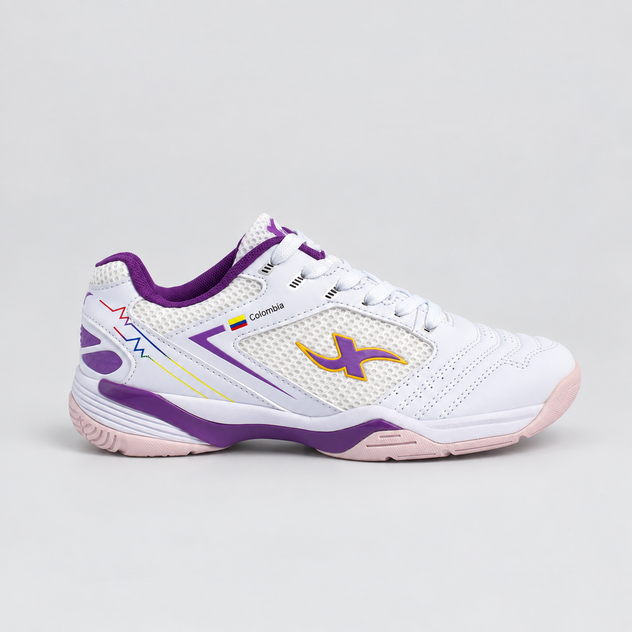Zapatilla Colombia – Blanco + Lila
